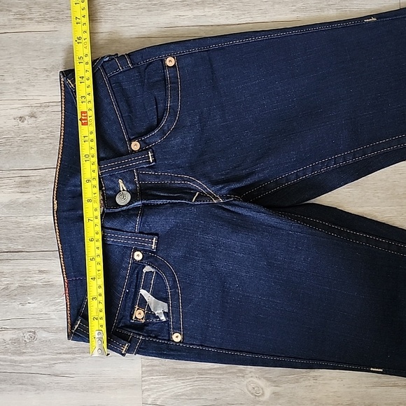 True Religion Joey Jeans, Very Dark Blue With Silver Logos, Size 27 - Picture 8 of 11